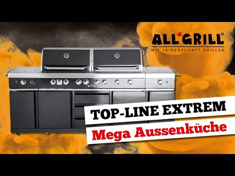 ALL'GRILL TOP-LINE EXTREM Steakzone - BLACK mit Air System inkl. Drehspieß & Abdeckhaube